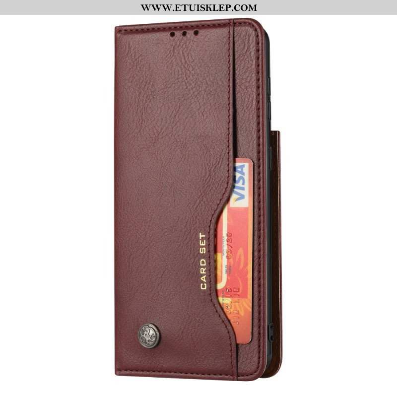 Etui Na Telefon do Samsung Galaxy S22 5G Etui Folio Etui Na Karty Ze Sztucznej Skóry